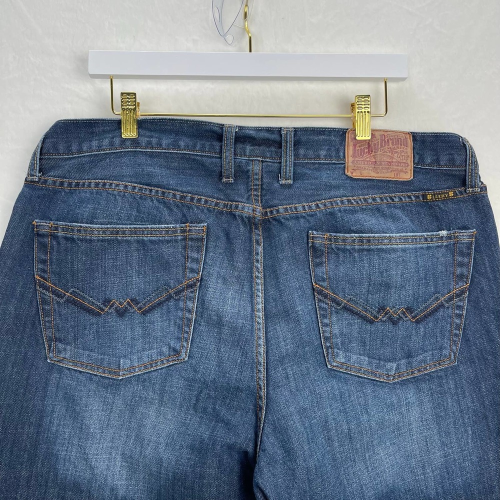 Lucky Brand 361‎ Vintage Straight Short Inseam Men's Jeans Dark Wash 38x28 - Picture 7 of 11